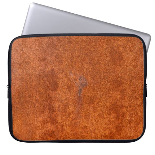 Weathered rusted metal orange_red texture laptop sleeve