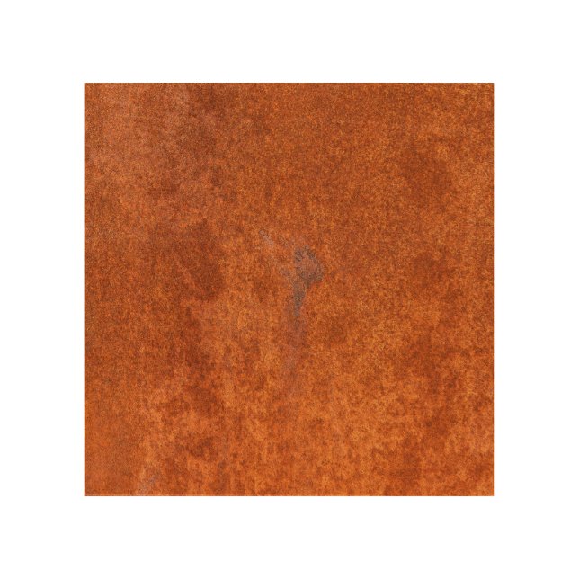 Weathered rusted metal: orange-red texture. wood wall art (Front)