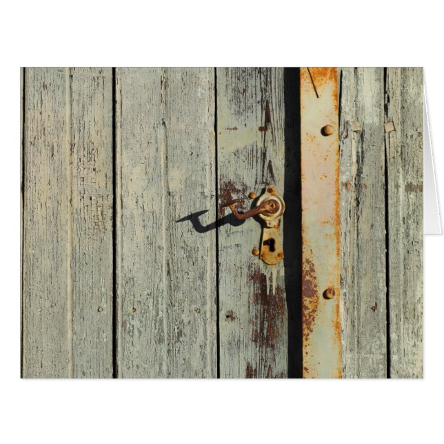 Weathered Rusty Door Handle Cards (Front Horizontal)