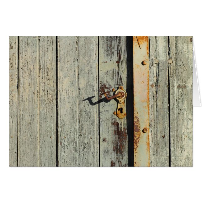 Weathered Rusty Door Handle Cards (Front Horizontal)