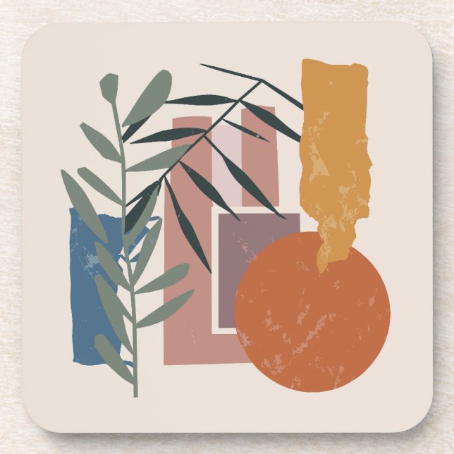 Weathered Shapes And Stalks Beverage Coaster (Front)