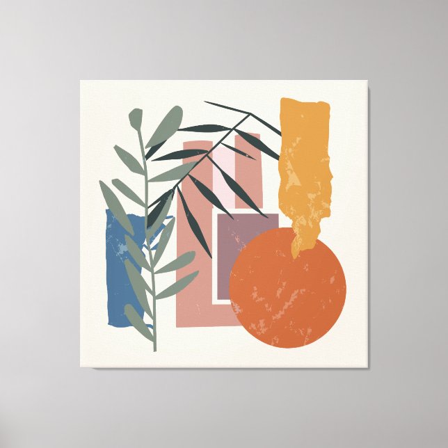 Weathered Shapes And Stalks Canvas Print (Front)