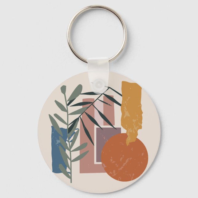 Weathered Shapes And Stalks Keychain (Back)