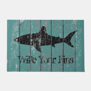 Weathered Shark Your Text Your Color Doormat
