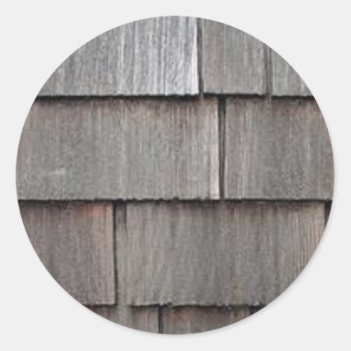 Weathered Shingles Classic Round Sticker