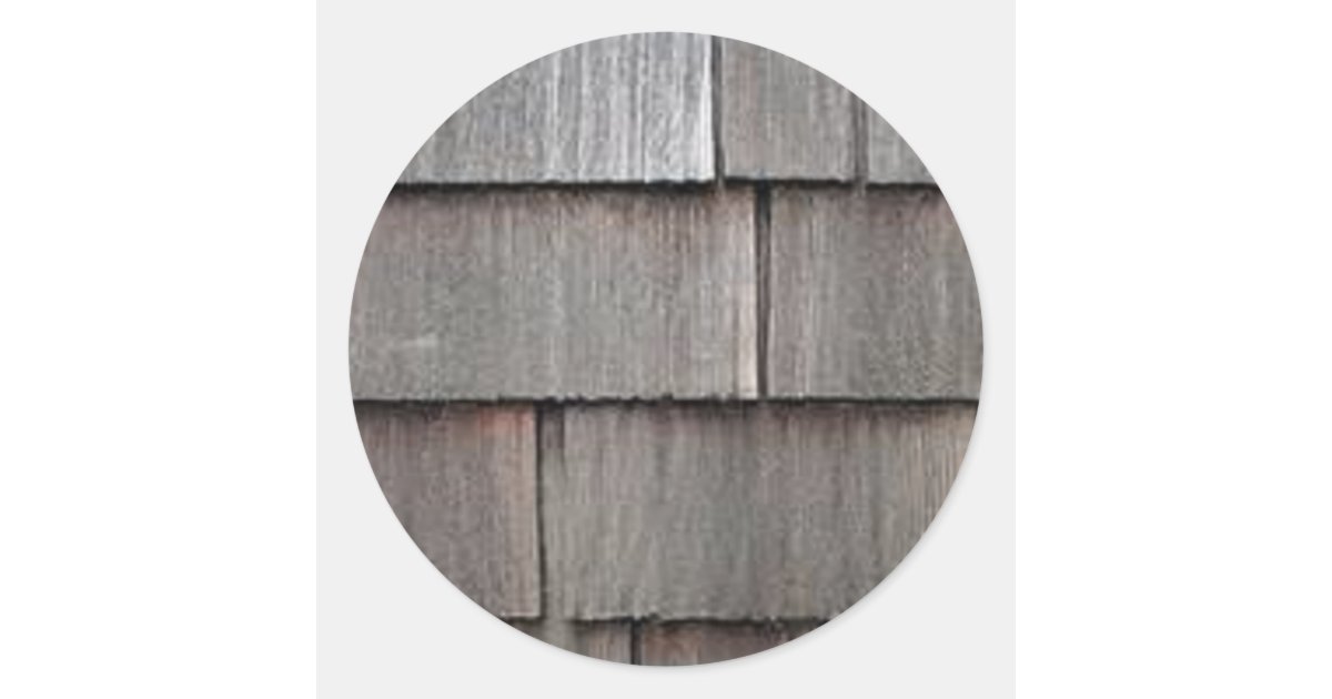 Weathered Shingles Classic Round Sticker | Zazzle