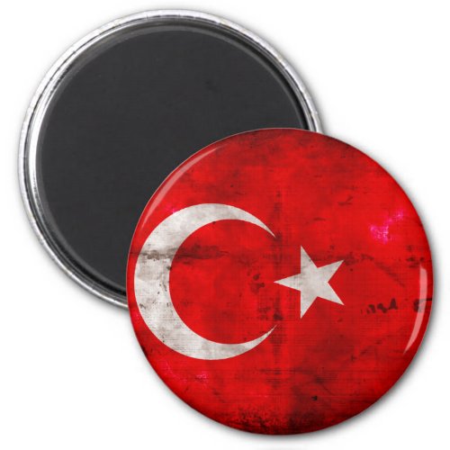 Weathered Turkey Flag Magnet
