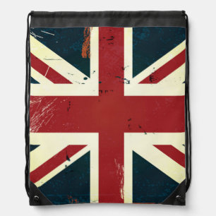 Weathered Union Jack Drawstring Bag