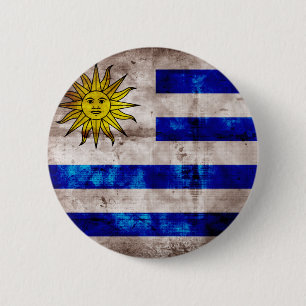 Weathered Uruguay Flag Button