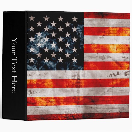 Weathered Vintage American Flag Binder