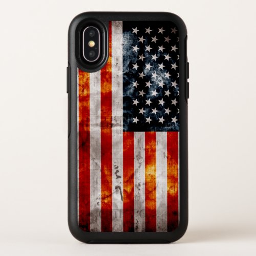 Weathered Vintage American Flag OtterBox Symmetry iPhone X Case