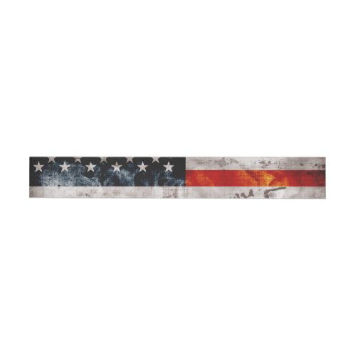 Weathered Vintage American Flag Wrap Around Address Label