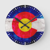 Weathered Vintage Colorado State Flag