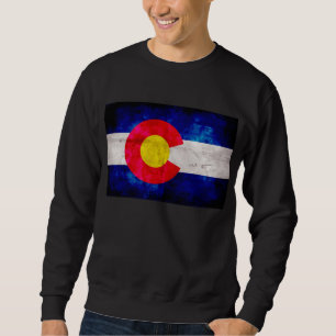 Weathered Vintage Colorado State Flag Sweatshirt