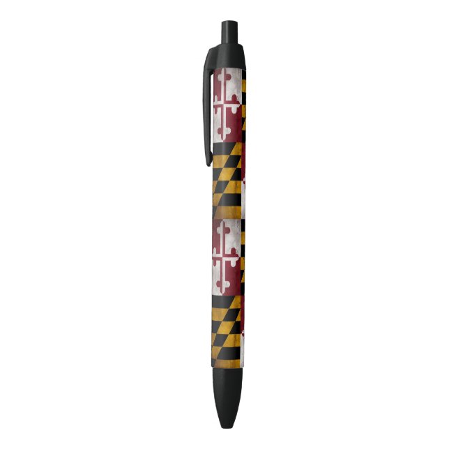 Weathered Vintage Maryland State Flag Pen (Top (Vertical))