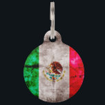 Weathered Vintage Mexico Flag Pet ID Tag<br><div class="desc">Feel free to modify the design according to your own preferences. You may change the design location, orientation, background colors and size. Also, you may add your own text, or slogan set its font, location and size, all in order to create the ultimate personal gift for you and your loved...</div>