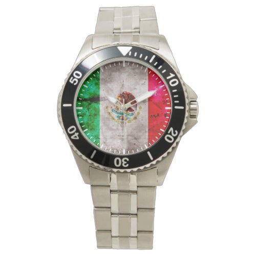 Weathered Vintage Mexico Flag Watch