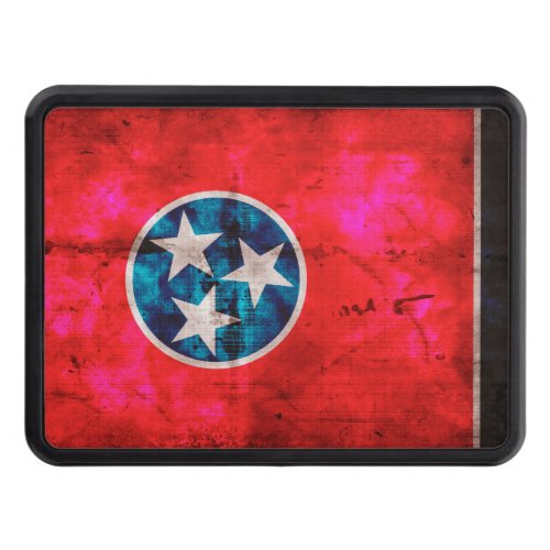 Weathered Vintage Tennessee State Flag Tow Hitch Cover