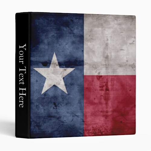 Weathered Vintage Texas State Flag Binder