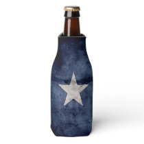 Weathered Vintage Texas State Flag Bottle Cooler