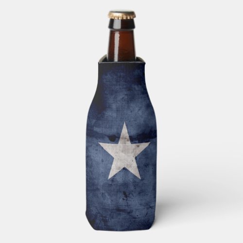 Weathered Vintage Texas State Flag Bottle Cooler