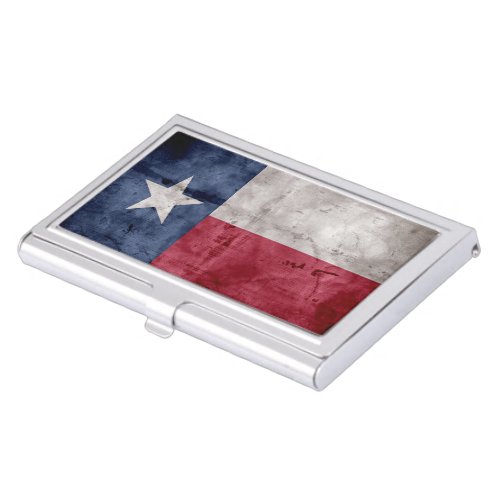 Weathered Vintage Texas State Flag Business Card Holder