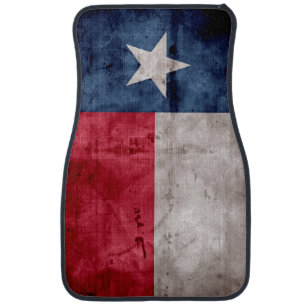 Weathered Vintage Texas State Flag Car Floor Mat