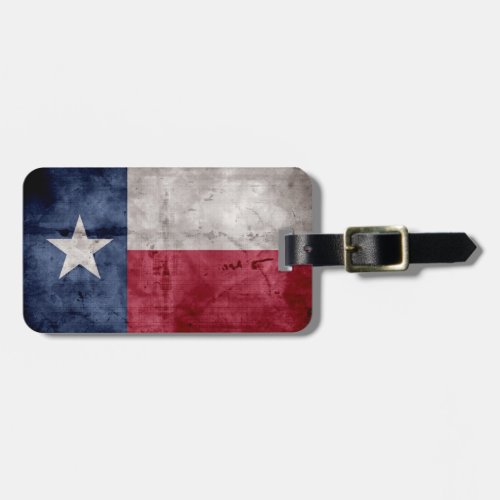 Weathered Vintage Texas State Flag Luggage Tag