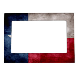 Weathered Vintage Texas State Flag Magnetic Photo Frame