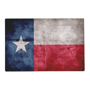 Weathered Vintage Texas State Flag Placemat