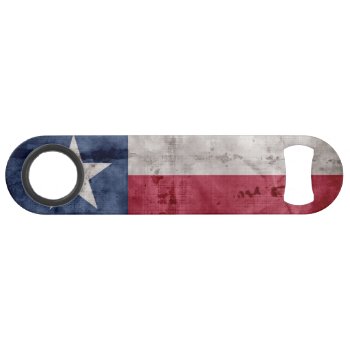 Weathered Vintage Texas State Flag Speed Bottle Opener by electrosky at Zazzle