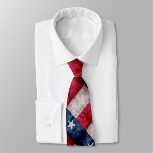Weathered Vintage Texas State Flag Tie