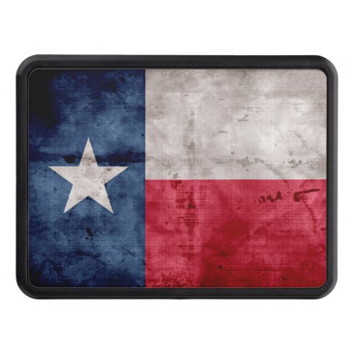 Weathered Vintage Texas State Flag Trailer Hitch Cover