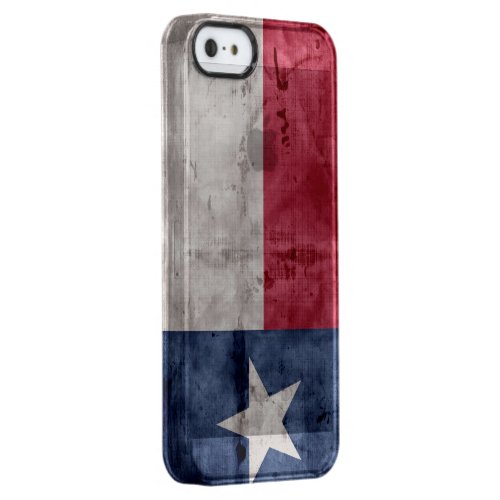 Weathered Vintage Texas State Flag Clear iPhone SE55s Case