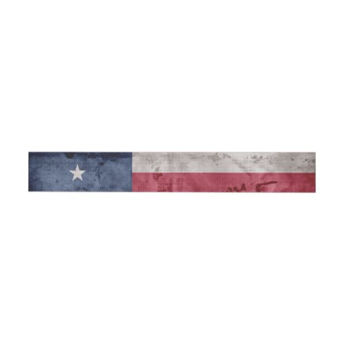 Weathered Vintage Texas State Flag Wrap Around Label