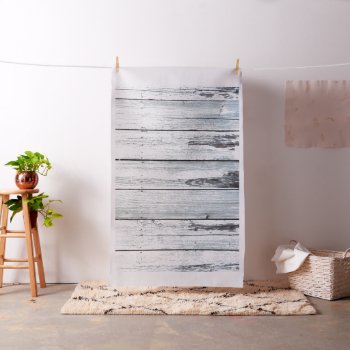 Weathered White Rustic Wood Boards Fabric by bbourdages at Zazzle