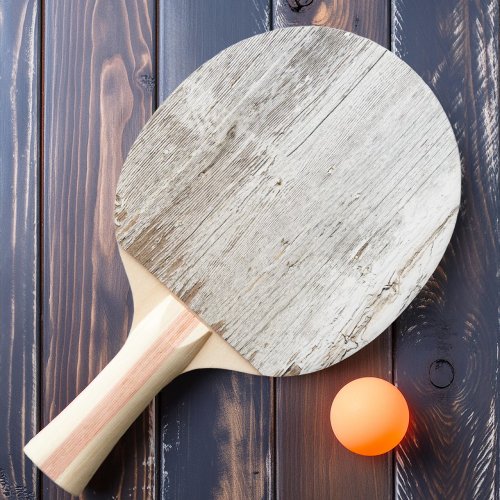 Weathered White Washed Wood Ping Pong Paddle