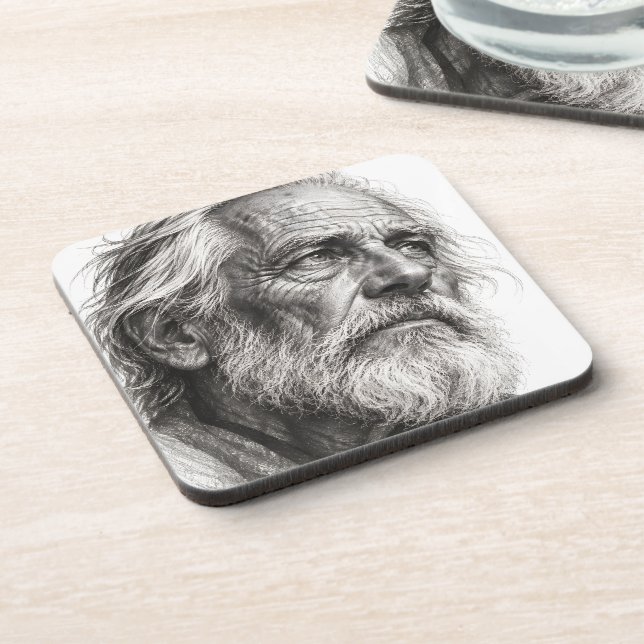 Weathered Wisdom Beverage Coaster (Left Side)