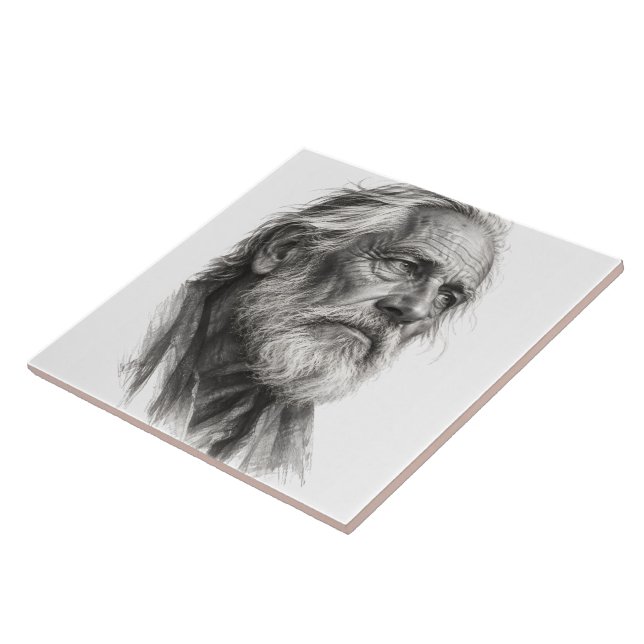 Weathered Wisdom Ceramic Tile (Side)