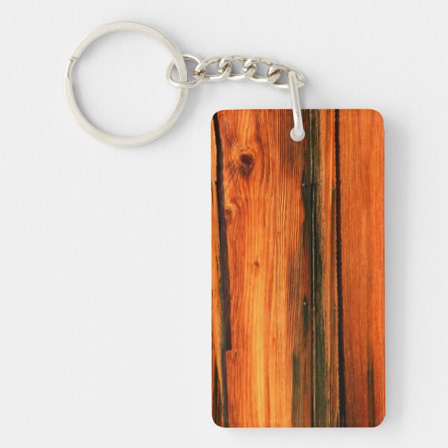 weathered wood barnboard keychain (Front)