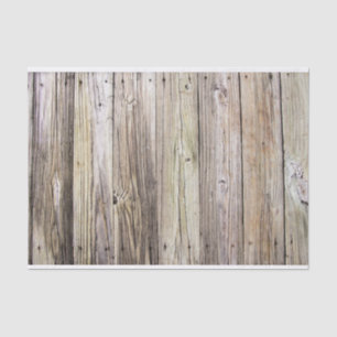 Weathered Wood Boards from an Old Country Dock Tissue Paper