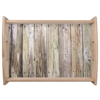 Weathered Wood Boards From Rustic Old Dock Serving Tray by ICandiPhoto at Zazzle