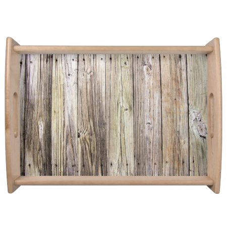 Weathered Wood Boards From Rustic Old Dock Serving Tray