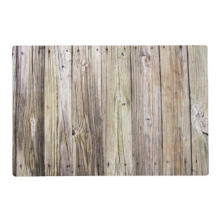 Weathered Wood Boards with Natural Rustic Patina Placemat