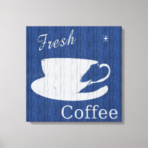 Weathered Wood Coffee Canvas Print