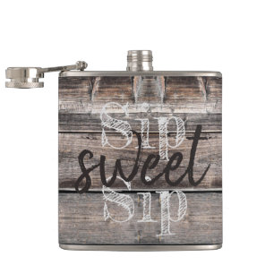weathered wood distressed SIP SWEET SIP   Flask
