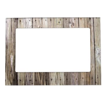 Weathered Wood Dock Boards Magnetic Frame by ICandiPhoto at Zazzle