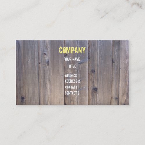 Weathered Wood Fence Business Card