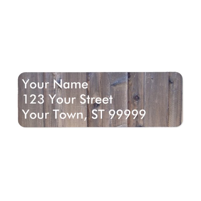 Weathered Wood Fence Label (Front)