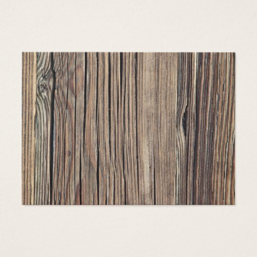 Customizable Weathered Wood Grain Plank Background Template Business Card